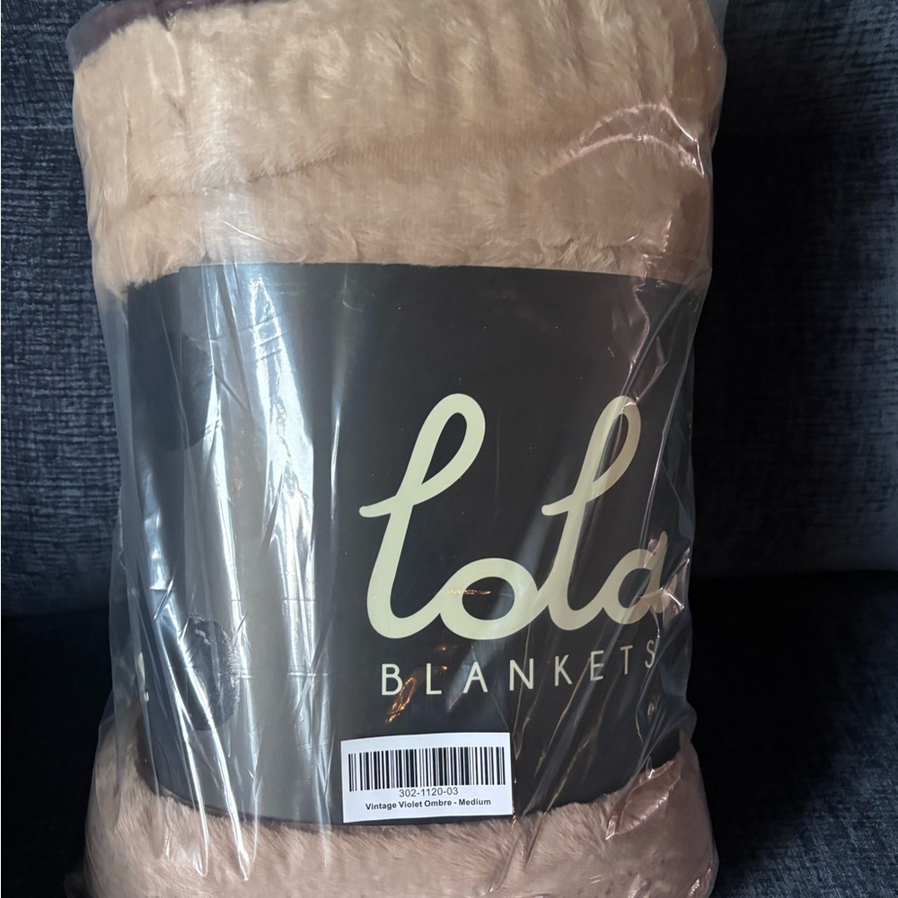 Lola Plush Blanket in Vintage Violet Ombré